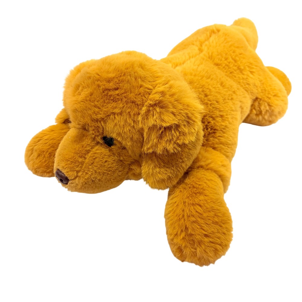 FAO Schwarz Floppy Golden Retriever Yellow Lab Laying Plush Stuffed Animal 21"